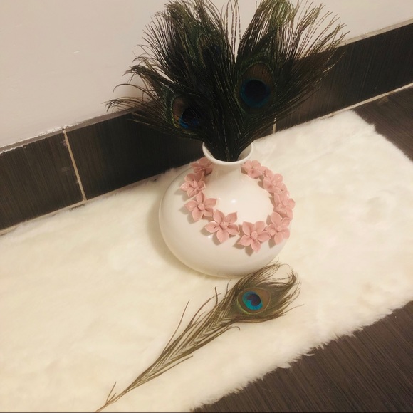 🌸Cherry blossom vase with 10 🦚Peakcock feather - Picture 2 of 6